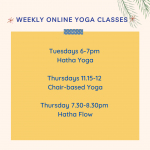 Weekly Yoga classes Aug 21 no detail